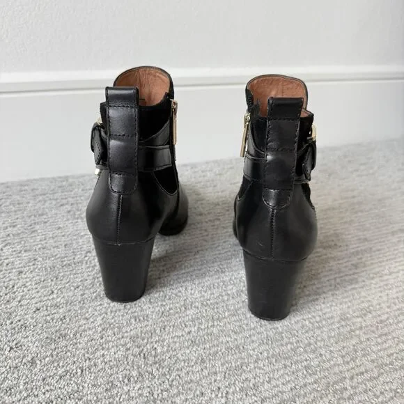 Louise et Cie Boots Womens Size 9 Black Vivianne Ankle Zip Buckle LO-VIANNE - Picture 3 of 9